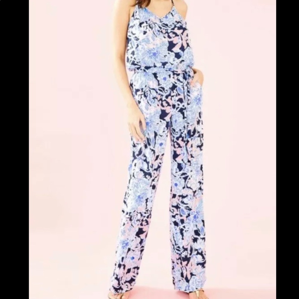 Lilly Pulitzer Dusk Jumpsuit in Navy Amore
